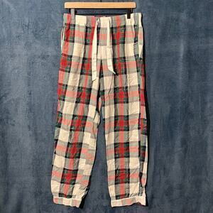 VICTORIA SECRET Plaid Red,White Green Lounge Pj‎ Bottoms Womans Size Small